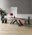 Solid Wood Top Commercial Dining Table Rectangular Shaped Environmentally