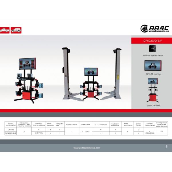 AA4C DF502 3D wheel alignment machine 5 cameras no camera beam no cabinet no monitor no computer Be applicable to two post lift and small-scissors