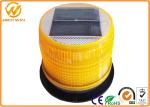 High Brightness LED Solar Beacon Flashing Safety Warning Light With Magnetic