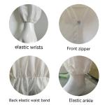 Fluidproof White Disposable Coveralls With Hooded Design 50000PCS/Day Production