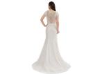 Hand Beading Long Evening Gowns , Elegant Engage Mermaid Wedding Dress