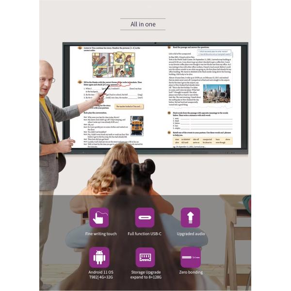 75 Inch 4K Certified Smart Interactive Touch Screen Whiteboard TV Tablet