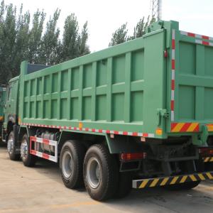 Wholesale 12.00R20 Tyre Type HOWO 8x4 Euro 2 375HP Left Drive Heavy Dump Truck with 7.6*2.3*1.5m Load Box from china suppliers