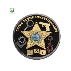 Wholesale Double Side double plating Crime Scene factory supply Challenge Coins from china suppliers