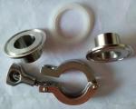 OEM Stainless Steel Tri Clamp Sanitary Fittings 1.5" SS Ferrules And Gasket -