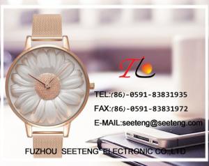 Wholesale flower design dial and colorful band for ladies watch with alloy band from china suppliers