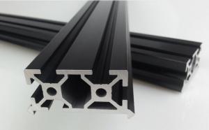 China Black Anodized 6063 / 6065 V Slot Extruded Aluminium Profiles With OEM / ODM Service on sale