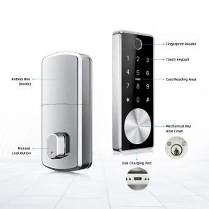 China Silver Color Zinc Alloy Electronic Door Locks For Airbnb on sale