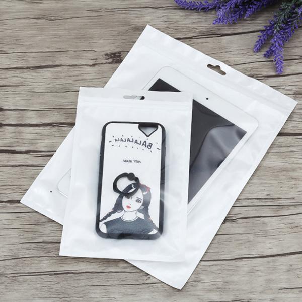 Wholesale Resealable Plastic Transparent Window Zipper Bag For Packing Phone