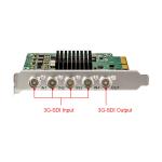 Professional 1080P60 Live Streaming Video Capture Card with 4 SDI Inputs and 1