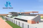 1000kgs / M2 Outside Seating Steel Grandstand For Park Adjustable Height