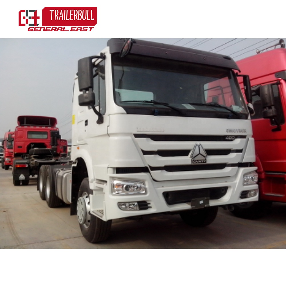 Towing Euro 2 420HP HOWO 6X4 LHD RHD Heavy Duty Tractor Truck For Semi Trailer Towing