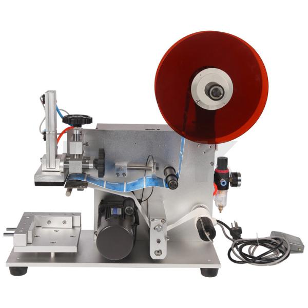 Flat Tabletop Cryo Vial Labeling Machine Semi Automatic Tube Labeler For Carton