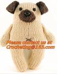 Custom kitted toys, knitting girl, 100% cotton yarn custom toys， Cheap custom