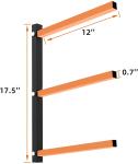 3-Level Wood Rack for Everyday Workshop Lumber Storage in Farmhouse Design