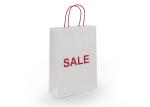 Eco friend white kraft paper bag custom print shopping bag with handles
