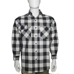 Wholesale Yarn Dyed Twill FR Long Sleeve Button Down Shirts HRC2 Level 7.5oz from china suppliers