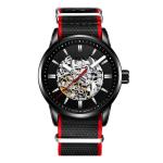 3ATM Waterproof Nylon Wrist Watch , 13mm Hollow Mechanical Watch