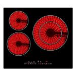 Metal Base Smooth Surface OEM 3 Burner Ceramic Cooktop