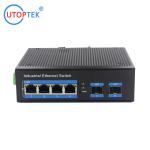 OEM IP40 10/100/1000Mbps 4 Port POE+2 SFP Ethernet Industrial Switches with Din