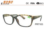 Fashionable reading glasses,power range +1.0 to +4.00,made of plastic