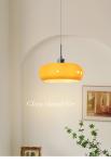 Bauhaus Pendant Light Retro Dining Room Hanging Light Cream Custard Tart Light