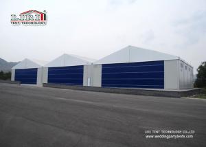 White Color Permanent Relocatable Aircraft Hangars 25 X 50 Side Hard Wall