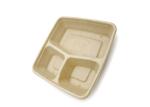 3-compartment biodegradable frozen delivery food packaging container