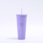24oz Studded Tumbler Glossy Pink Iced Coffee Cups With Lids Reusable 24 Oz