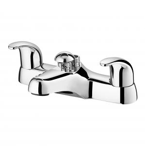 Wholesale Deck Mounted High Flow Bathtub Faucet 2 Holes 2 Handles Multiple Uses from china suppliers