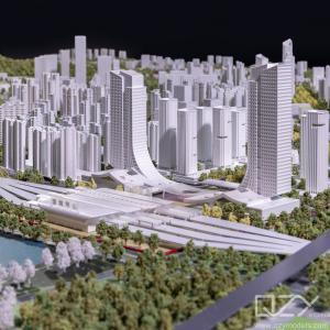 Wholesale White Architectural Maquette Pingshan Urban Planning Model GZPI 1/3000 from china suppliers