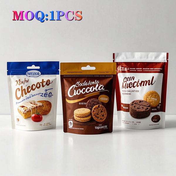 Smell Proof Zipper Mylar Bags Custom 100mg 250g 500g Chips Snack Food Edible