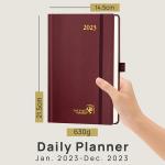 Bordeaux 2023 A5 Planner Executive Daily Diary 386 Pages Customization