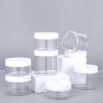 Food Grade Custom Empty Wide PET Packaging 100g 150g 200g 8oz 4oz Cosmetic Clear