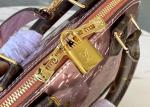 Sliver Shell Vernis Leather Womens Luxury Handbag Zipper Open