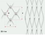 Ferruled Type diamond hole Stainless Steel Rope Mesh For Safety protection