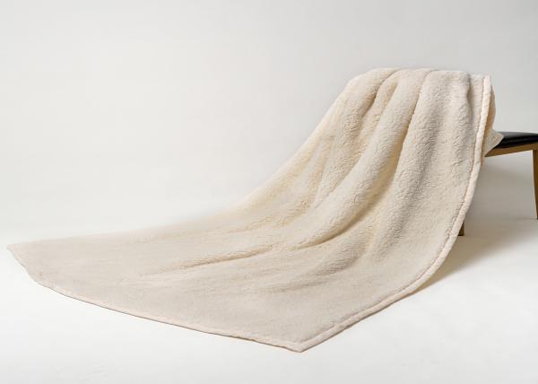 Sherpa Polyester Fleece Bed Blanket , Super Soft Knit Blanket Heavy Double