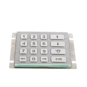 Wholesale Chinese manufacture 4X4 matrix stainless steel blue led keyboard with pin out connector from china suppliers