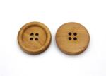4 Holes Wooden Buttons with Rim Nickel Free Clothing Accessories
