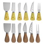 Stainless Steel Wood Handle Cheese Knives Modern Butter Steak Knife And Fork Set