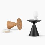 Oak Veneer End Table Natural Wood Top Solid Wood Legs Side Table For Living Room