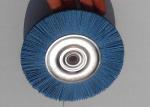 Durable Abrasive Nylon Wheel Brush / Nylon Circular Brush With Blue Color