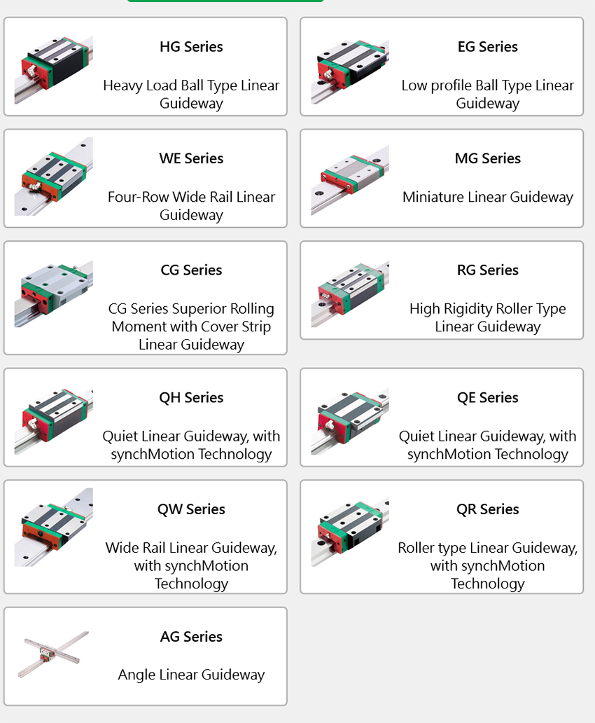 HIWIN HGW15CC Linear Guideway 15mm Heavy Load Linear Motion Stage