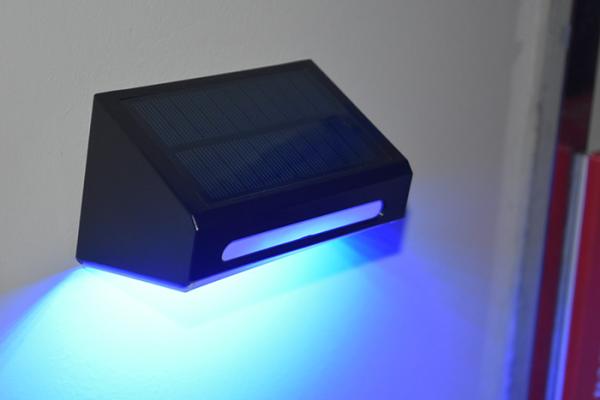 Bright Warm White RGB Outdoor Solar Wall Light Ternary Lithium Battery IP65