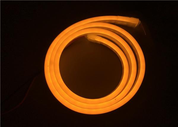 Golden Yellow Color Silicone LED Flexible Neon Strip Lights For Shopping Mall /