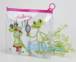 pencil packing slider zipper pvc plastic bag, student/children traveling EVA bag