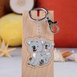Custom Holographic Acrylic Keychain , Cute Animal Design Acrylic Picture