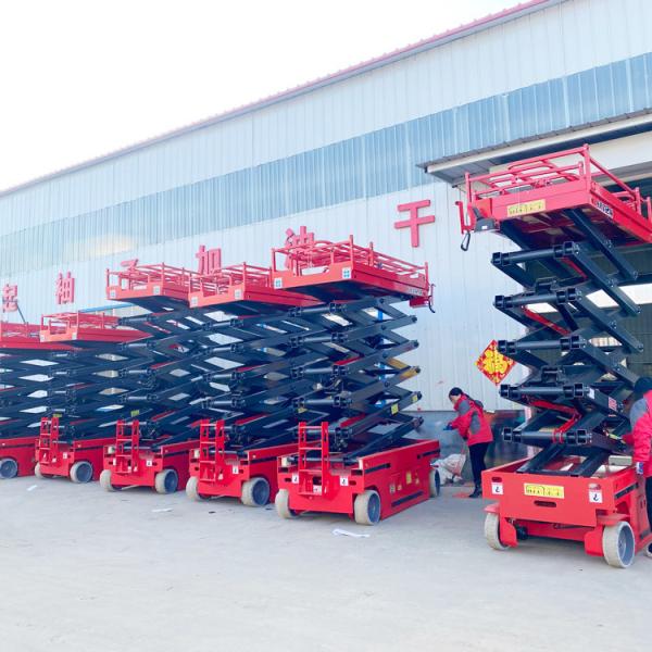 2300 kg Weight Outdoor Application Aerail Work Platform Electric Tracked Scissor