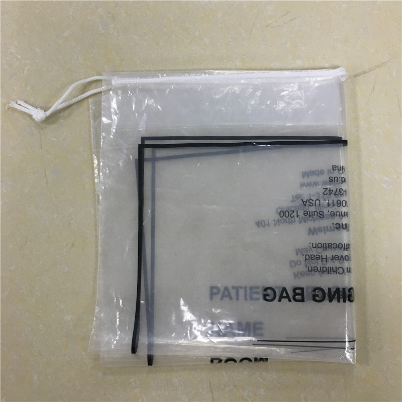 Biodegradable Drawstring Patient Belongings Bag,Manufacturer of Patient Belonging Bag with Rigid Handle OEM Available