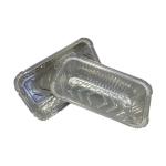 Rectangle 21.98Oz Silver Foil Container With Cover Corrosion Resistance